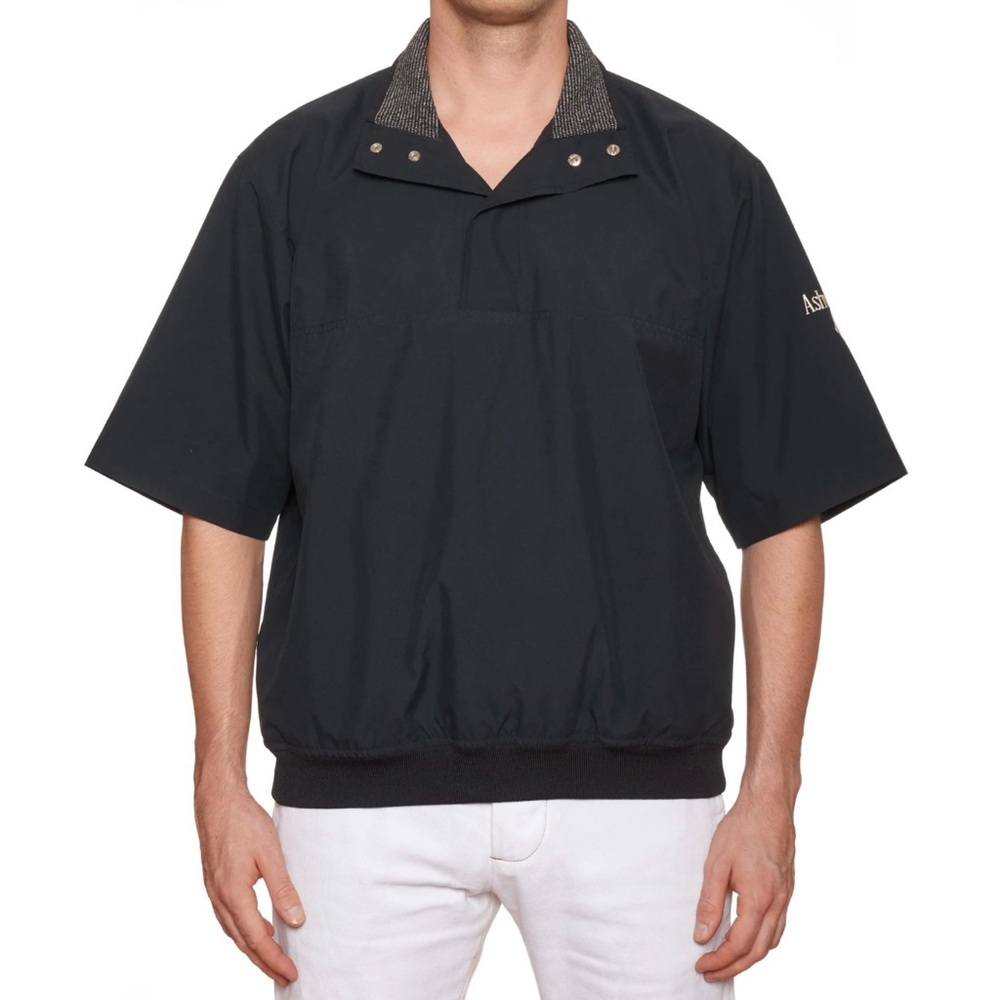 Ashworth Weather Systems Men's Black Short Sleeve Golf WindBreaker